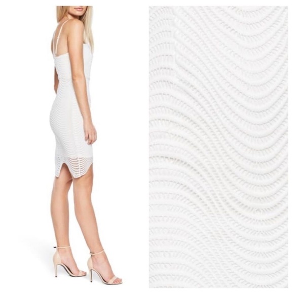 Bardot Spiral Lace Spaghetti Strap Mini Dress - Picture 3 of 14